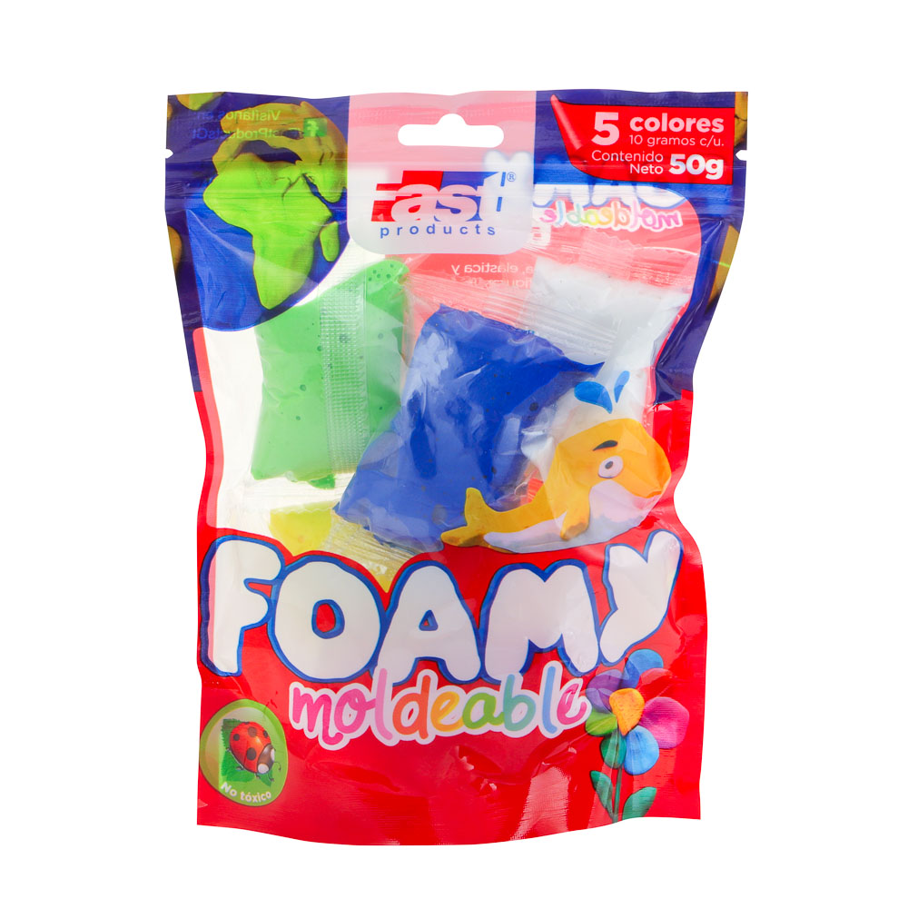 FOAMY MOLDEABLE FAST 50G 5 COLORES