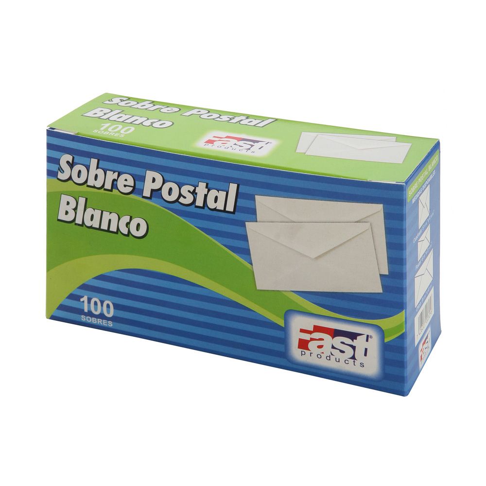 SOBRE POSTAL BLANCO FAST
