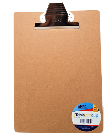 TABLA CON CLIP AMPO CARTA