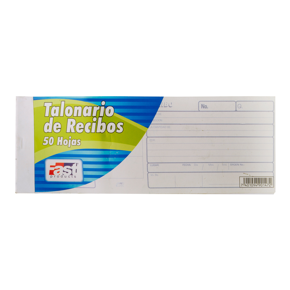 TALONARIO DE RECIBOS 100 HOJAS FAST