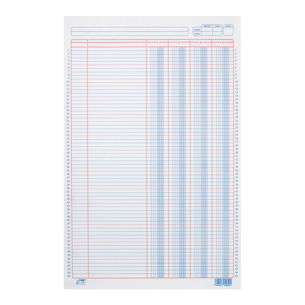 CUADERNILLO DE CONTABILIDAD 4 COLUMNAS