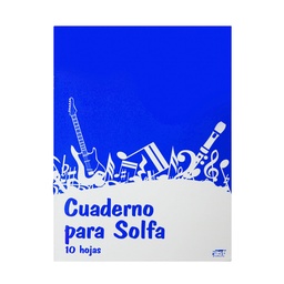 CUADERNO PARA SOLFA 1/2 CARTA