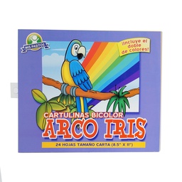 BLOCK ARCOIRIS TAMAÑO CARTA CALEB 12 COLORES 24 HOJAS