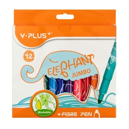 MARCADOR ELEPHANT 12 COLORES Y-PLUS