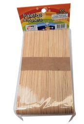 PALETAS DE MADERA FAST JUMBO 100 UNIDADES COLOR NATURAL