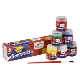 TEMPERA FAST 6 COLORES 30ML CAJA