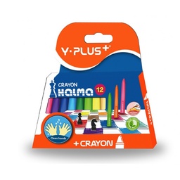 CRAYON DE CERA HALMA 12 COLORES Y-PLUS+